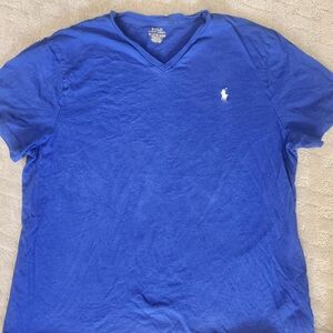 Polo Ralph Lauren Custom Slim Fit V-Neck T-Shirt Size XXL, French Blue